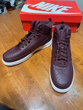 Nike Court Vision Mid WNTR “Burgundy Crush” - Men’s Size 11.5 US - New in Box